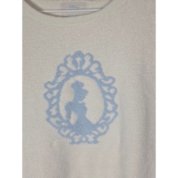 Disney Collection by Barefoot Dreams Cozy Chic Knit Sweater Cream Cinderella XL - Picture 8 of 9